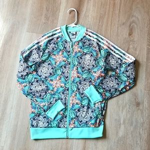 Adidas Originals Kids Large  ZOO Floral Zipper jacket